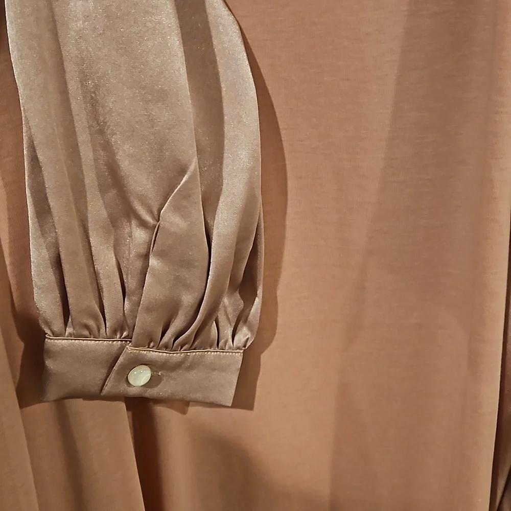 Square Neck Puff Sleeve Midi Dress (Peach Pink) - Nap Loungewear - Picture 11 of 12